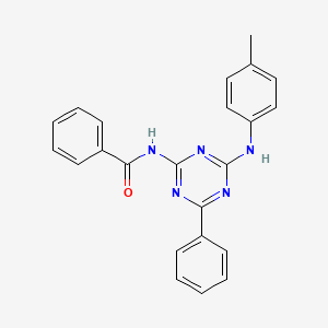 N-[4-(4-Methylanilino)-6-phenyl-1,3,5-triazin-2-yl]benzamide