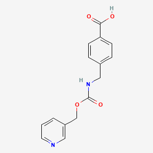 molecular formula C15H14N2O4 B1312577 4-((((吡啶-3-基甲氧基)羰基)氨基)甲基)苯甲酸 CAS No. 241809-79-0