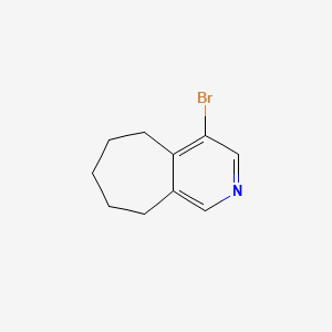 molecular formula C10H12BrN B13125771 4-Bromo-6,7,8,9-tetrahydro-5H-cyclohepta[c]pyridine 