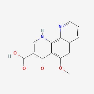 molecular formula C14H10N2O4 B13125912 4-Hydroxy-5-methoxy-1,10-phenanthroline-3-carboxylic acid CAS No. 41148-77-0