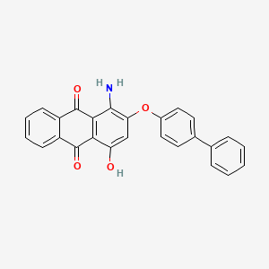 molecular formula C26H17NO4 B13125928 1-Amino-2-[([1,1'-biphenyl]-4-yl)oxy]-4-hydroxyanthracene-9,10-dione CAS No. 62592-03-4