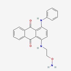 molecular formula C22H19N3O3 B13125951 1-{[2-(Aminooxy)ethyl]amino}-4-anilinoanthracene-9,10-dione CAS No. 914981-55-8