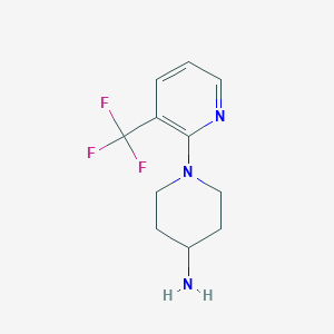 molecular formula C11H14F3N3 B1312596 1-[3-(Trifluoromethyl)pyridin-2-yl]piperidin-4-amine 