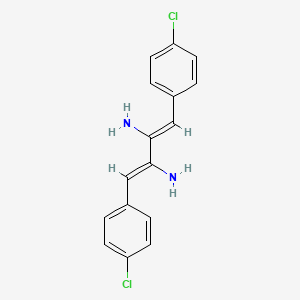 molecular formula C16H14Cl2N2 B13125976 (1Z,3Z)-1,4-bis(4-chlorophenyl)buta-1,3-diene-2,3-diamine 