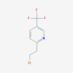 molecular formula C8H7BrF3N B13125995 2-(2-Bromoethyl)-5-(trifluoromethyl)pyridine 