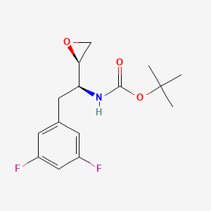 molecular formula C15H19F2NO3 B1312600 tert-Butyl ((S)-2-(3,5-difluorophenyl)-1-((R)-oxiran-2-yl)ethyl)carbamate CAS No. 362480-04-4