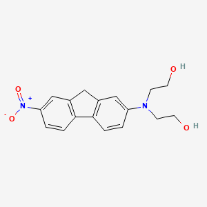 molecular formula C17H18N2O4 B13126035 2,2'-((7-Nitro-9H-fluoren-2-yl)azanediyl)diethanol CAS No. 6295-76-7