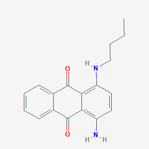 molecular formula C18H18N2O2 B13126052 9,10-Anthracenedione, 1-amino-4-(butylamino)- CAS No. 62956-46-1