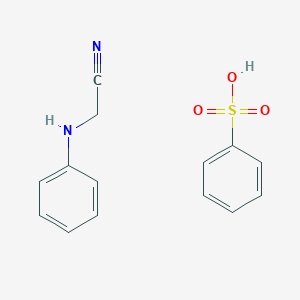 molecular formula C14H14N2O3S B13126053 2-(Phenylamino)acetonitrile benzenesulfonate 