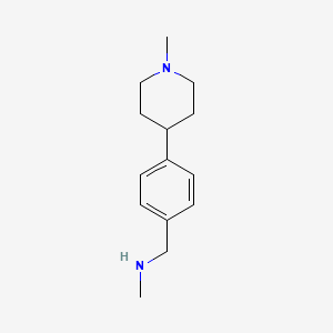 molecular formula C14H22N2 B13126078 N-Methyl-1-(4-(1-methylpiperidin-4-yl)phenyl)methanamine 