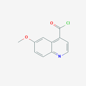 molecular formula C11H8ClNO2 B13126080 6-Methoxyquinoline-4-carbonylchloride CAS No. 4352-94-7