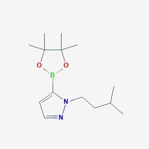 molecular formula C14H25BN2O2 B1312609 1-(3-甲基丁基)-5-(4,4,5,5-四甲基-1,3,2-二氧硼烷-2-基)-1H-吡唑 CAS No. 847818-77-3