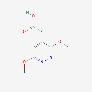 molecular formula C8H10N2O4 B13126092 2-(3,6-Dimethoxypyridazin-4-yl)aceticacid 