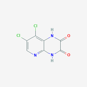 molecular formula C7H3Cl2N3O2 B13126123 7,8-Dichloropyrido[2,3-b]pyrazine-2,3(1H,4H)-dione 