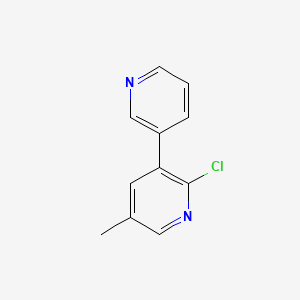 molecular formula C11H9ClN2 B13126128 2-Chloro-5-methyl-3,3'-bipyridine 