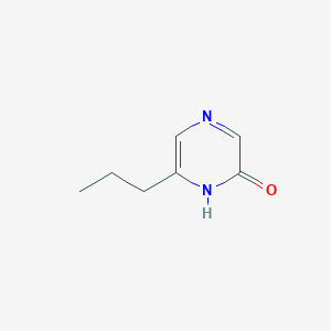 molecular formula C7H10N2O B13126137 6-Propylpyrazin-2(1H)-one 