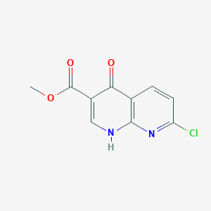 molecular formula C10H7ClN2O3 B13126151 Methyl 7-chloro-4-oxo-1,4-dihydro-1,8-naphthyridine-3-carboxylate 