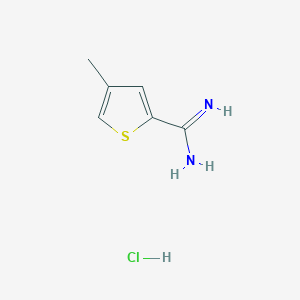 molecular formula C6H9ClN2S B13126168 4-Methylthiophene-2-carboximidamidehydrochloride 