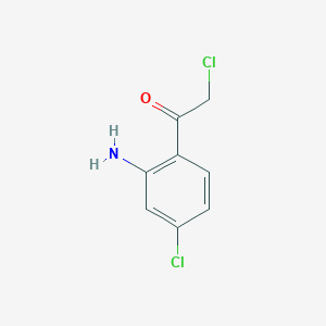 molecular formula C8H7Cl2NO B131262 1-(2-Amino-4-chlorophenyl)-2-chloro-ethanone CAS No. 64605-37-4