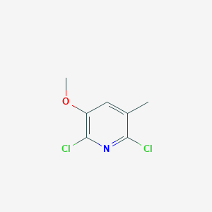 molecular formula C7H7Cl2NO B13126258 2,6-Dichloro-3-methoxy-5-methylpyridine 