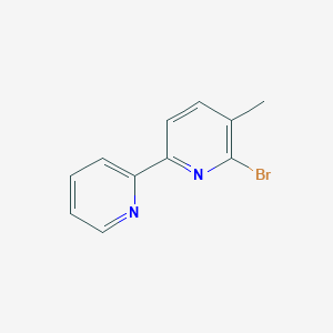 molecular formula C11H9BrN2 B13126273 6-Bromo-5-methyl-2,2'-bipyridine 