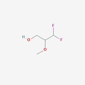 molecular formula C4H8F2O2 B13126332 3,3-Difluoro-2-methoxypropan-1-ol 