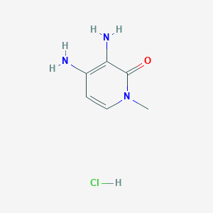 molecular formula C6H10ClN3O B13126348 3,4-Diamino-1-methylpyridin-2(1H)-onehydrochloride 