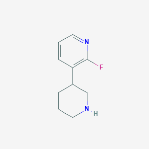 molecular formula C10H13FN2 B13126369 2-Fluoro-3-(piperidin-3-yl)pyridine 