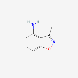 molecular formula C8H8N2O B13126389 3-Methylbenzo[d]isoxazol-4-amine 