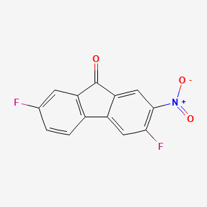 molecular formula C13H5F2NO3 B13126439 3,7-difluoro-2-nitro-9H-fluoren-9-one CAS No. 6942-44-5