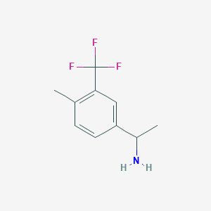 molecular formula C10H12F3N B13126488 1-(4-Methyl-3-(trifluoromethyl)phenyl)ethan-1-amine 