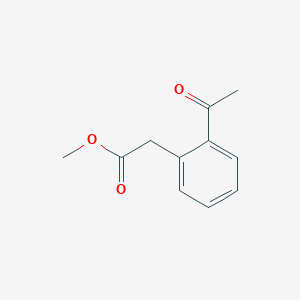 molecular formula C11H12O3 B13126495 Methyl 2-(2-acetylphenyl)acetate 