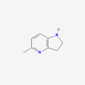 molecular formula C8H10N2 B13126503 5-Methyl-2,3-dihydro-1H-pyrrolo[3,2-b]pyridine 