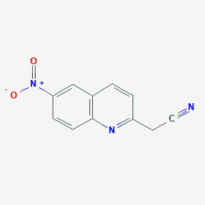 molecular formula C11H7N3O2 B13126510 2-(6-Nitroquinolin-2-yl)acetonitrile 