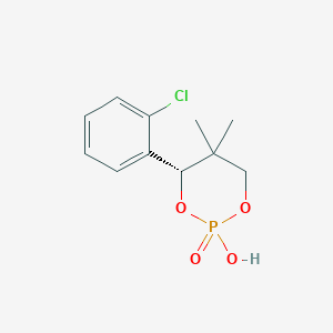 molecular formula C11H14ClO4P B1312652 (S)-(-)-4-(2-氯苯基)-2-羟基-5,5-二甲基-1,3,2-二氧杂磷环己烷 2-氧化物 CAS No. 98674-86-3