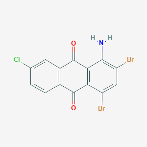 molecular formula C14H6Br2ClNO2 B13126529 1-Amino-2,4-dibromo-7-chloroanthracene-9,10-dione CAS No. 88605-95-2