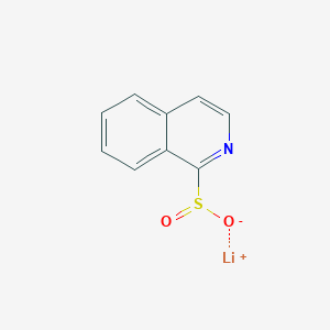 molecular formula C9H6LiNO2S B13126536 Lithiumisoquinoline-1-sulfinate 