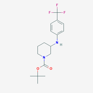 molecular formula C17H23F3N2O2 B1312655 1-Boc-3-(4-trifluoromethyl-phenylamino)-piperidine CAS No. 816468-50-5