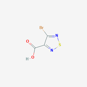 molecular formula C3HBrN2O2S B13126573 4-Bromo-1,2,5-thiadiazole-3-carboxylic acid 