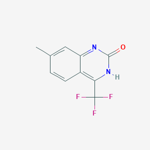 molecular formula C10H7F3N2O B13126605 7-Methyl-4-(trifluoromethyl)quinazolin-2(1H)-one 