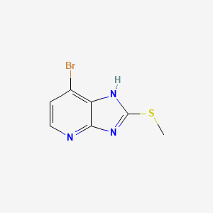 molecular formula C7H6BrN3S B13126618 7-Bromo-2-(methylthio)-3H-imidazo[4,5-b]pyridine 