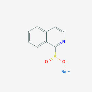 molecular formula C9H6NNaO2S B13126624 Sodiumisoquinoline-1-sulfinate 