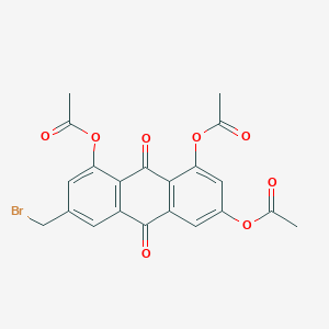 molecular formula C21H15BrO8 B13126629 9,10-Anthracenedione, 1,3,8-tris(acetyloxy)-6-(bromomethyl)- CAS No. 84993-87-3