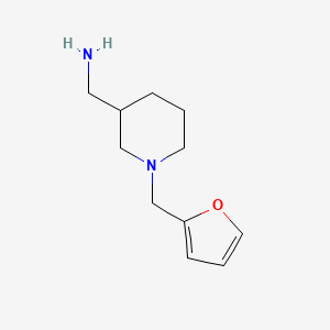 molecular formula C11H18N2O B1312663 1-[1-(2-呋喃甲基)-3-哌啶基]甲胺 CAS No. 725212-65-7
