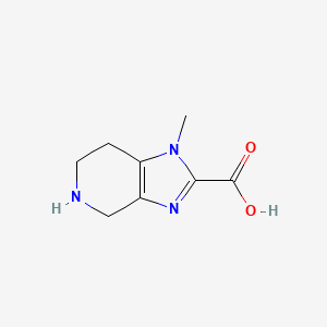 molecular formula C8H11N3O2 B13126665 1-Methyl-4,5,6,7-tetrahydro-1H-imidazo[4,5-c]pyridine-2-carboxylic acid 