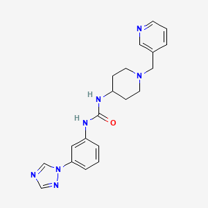 1-(3-(1H-1,2,4-Triazol-1-yl)phenyl)-3-(1-(pyridin-3-ylmethyl)piperidin-4-yl)urea