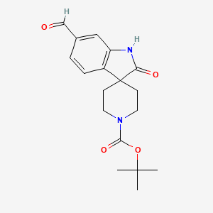 tert-Butyl6-formyl-2-oxospiro[indoline-3,4'-piperidine]-1'-carboxylate