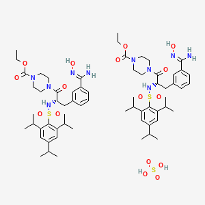 molecular formula C64H96N10O16S3 B13126726 Mesupronsulfate 