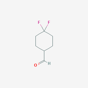 molecular formula C7H10F2O B1312673 4,4-二氟环己烷甲醛 CAS No. 265108-36-9