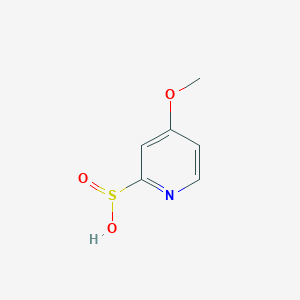 molecular formula C6H7NO3S B13126733 4-Methoxypyridine-2-sulfinic acid 